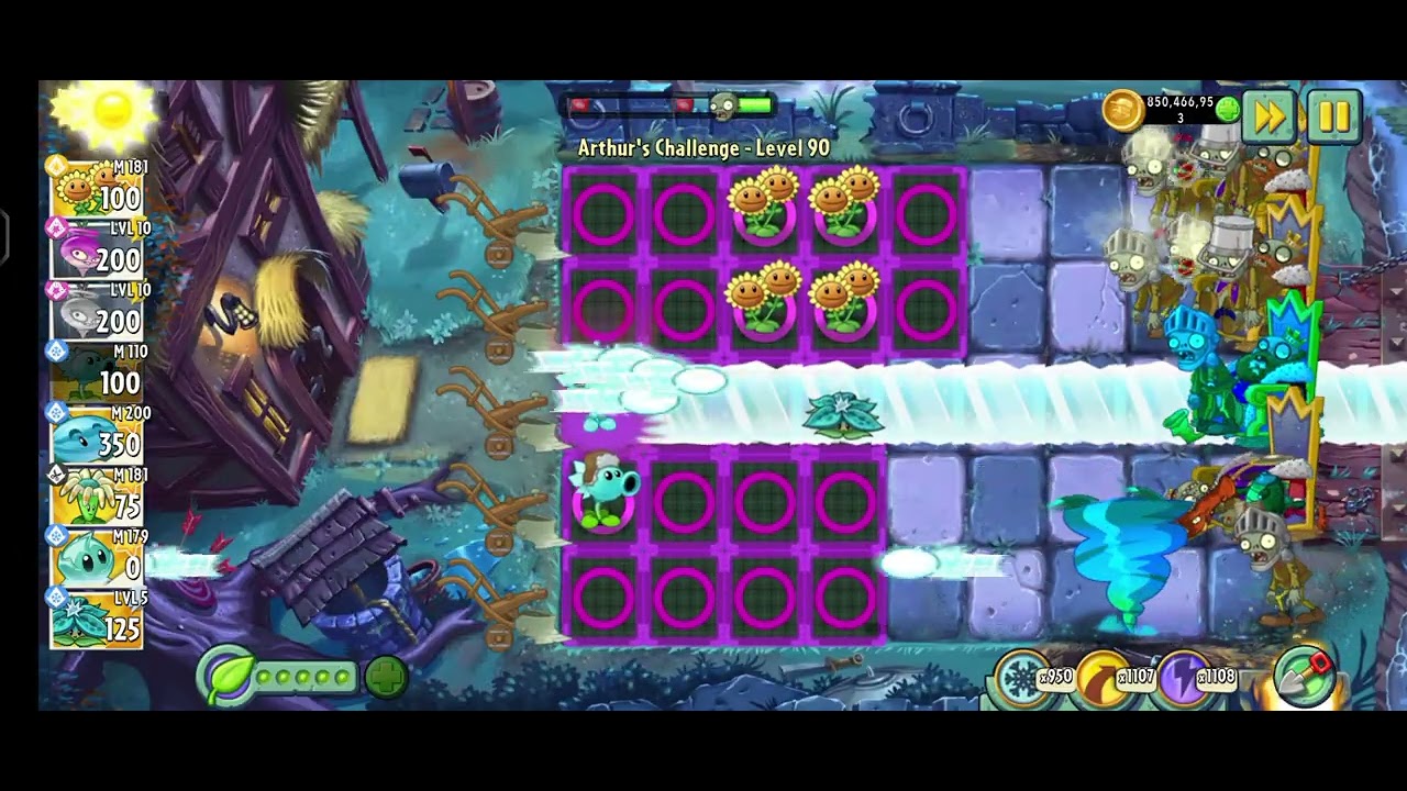 Pvz 2 Arthurs Chalengge lvl 90