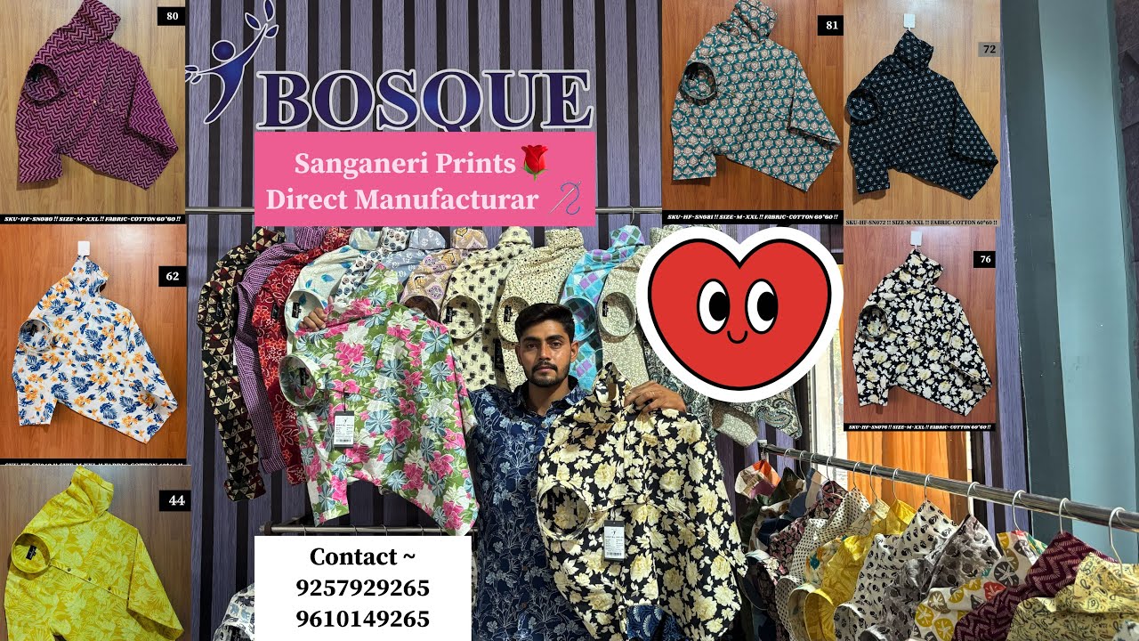 100% हाथ से बनी Sanganeri प्रिंट शर्ट  देखिए पूरा प्रोसेस