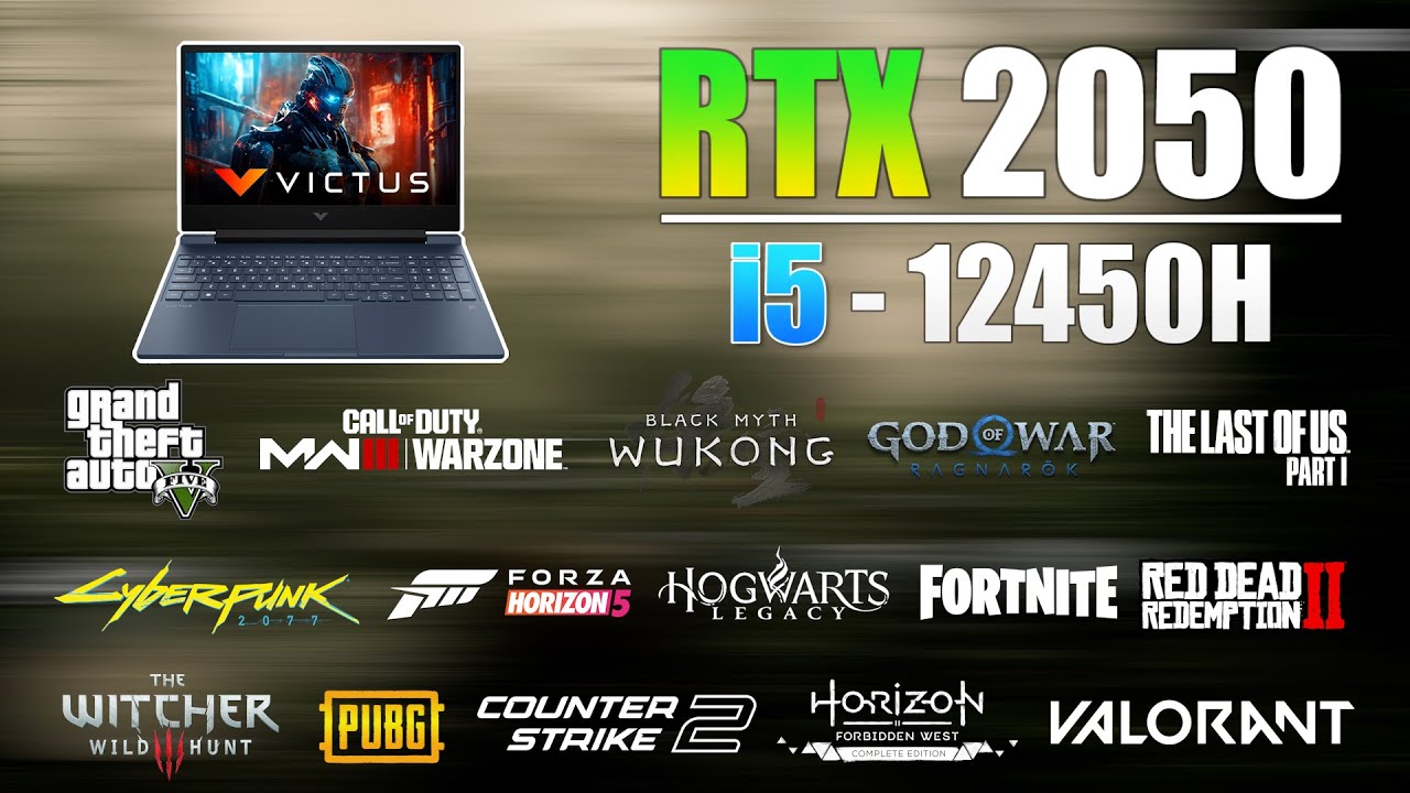 HP Victus : i5 12th Gen 12450H RTX 2050 - 15 Games Tested in late 2024