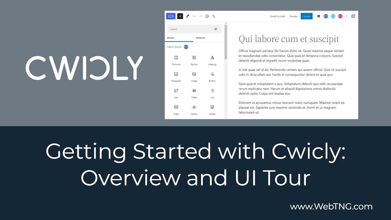 Getting Started with Cwicly: Overview and Tour of the User Interface