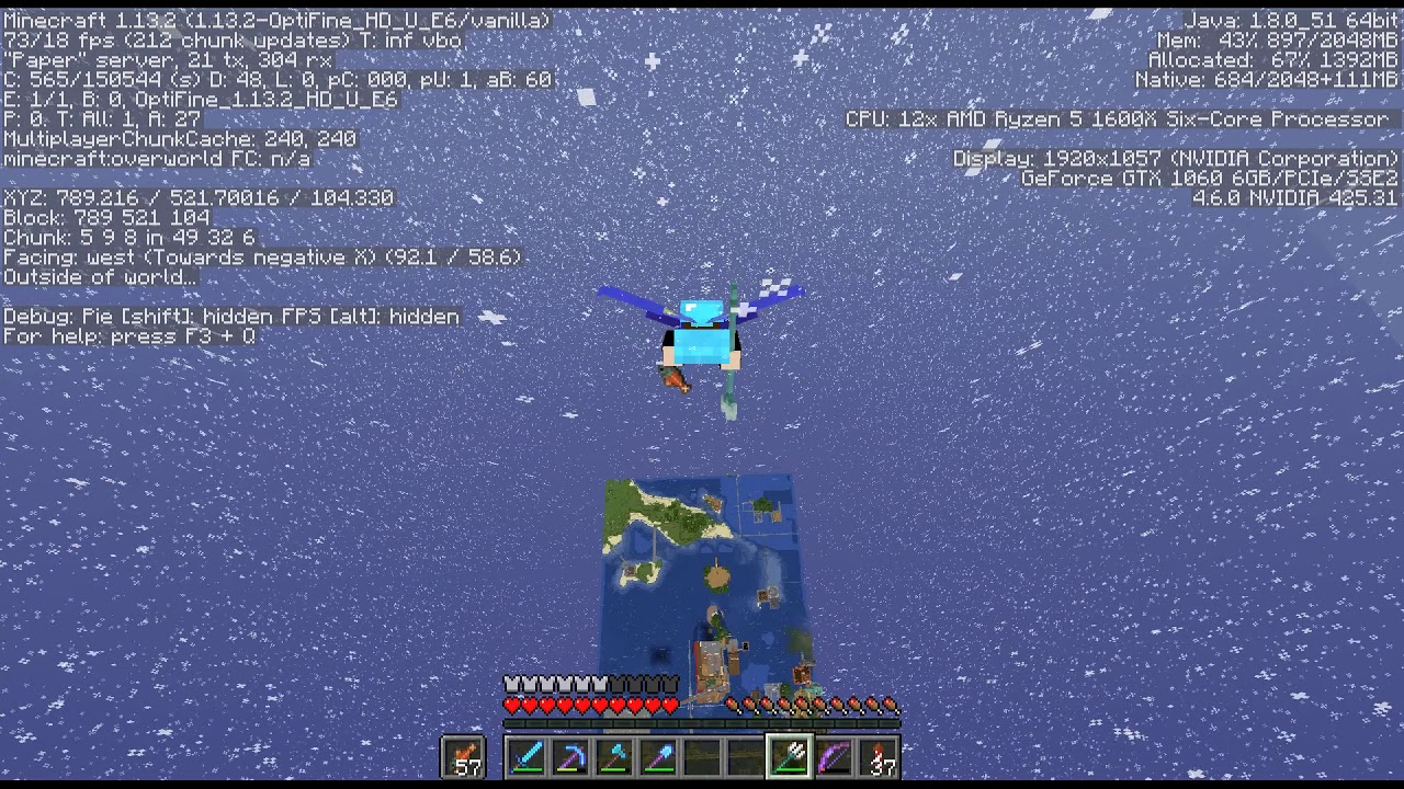ludicrous speeds Flying with Riptide Trident and Elytra in the rain