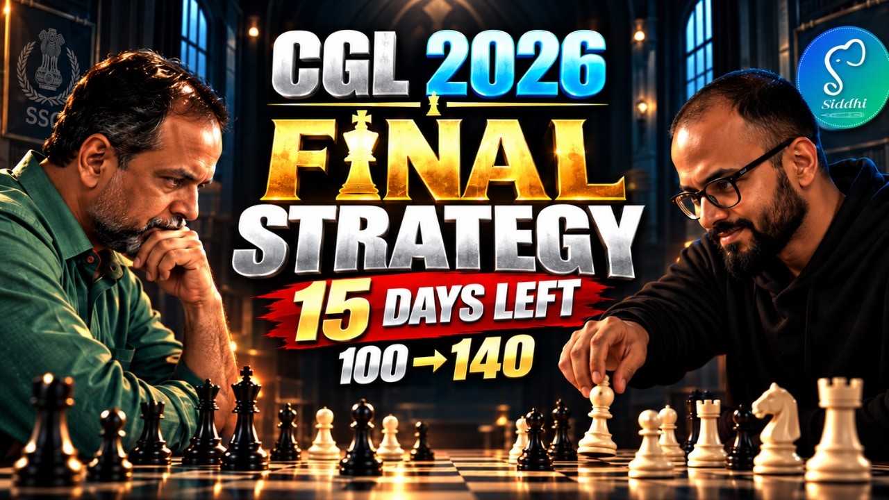 SSC CGL 2026: Last 15 Days Strategy | How to Score 140+ in Tier 1 #ssccgl #siddhiprep