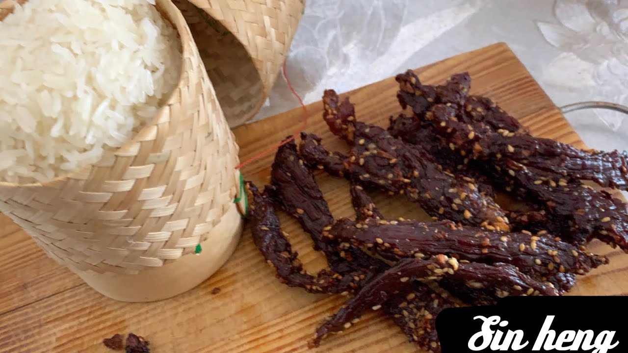 Ma recette de sin hèng ( viande séchée à frire ) Laos 🇱🇦