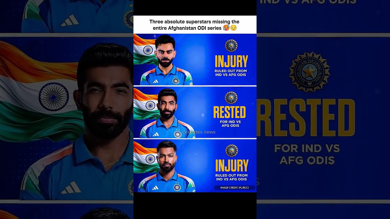 Three absolutes superstar missing the entire Afghanistan ODI series 🥵😀 || #shortsfeed #cricket