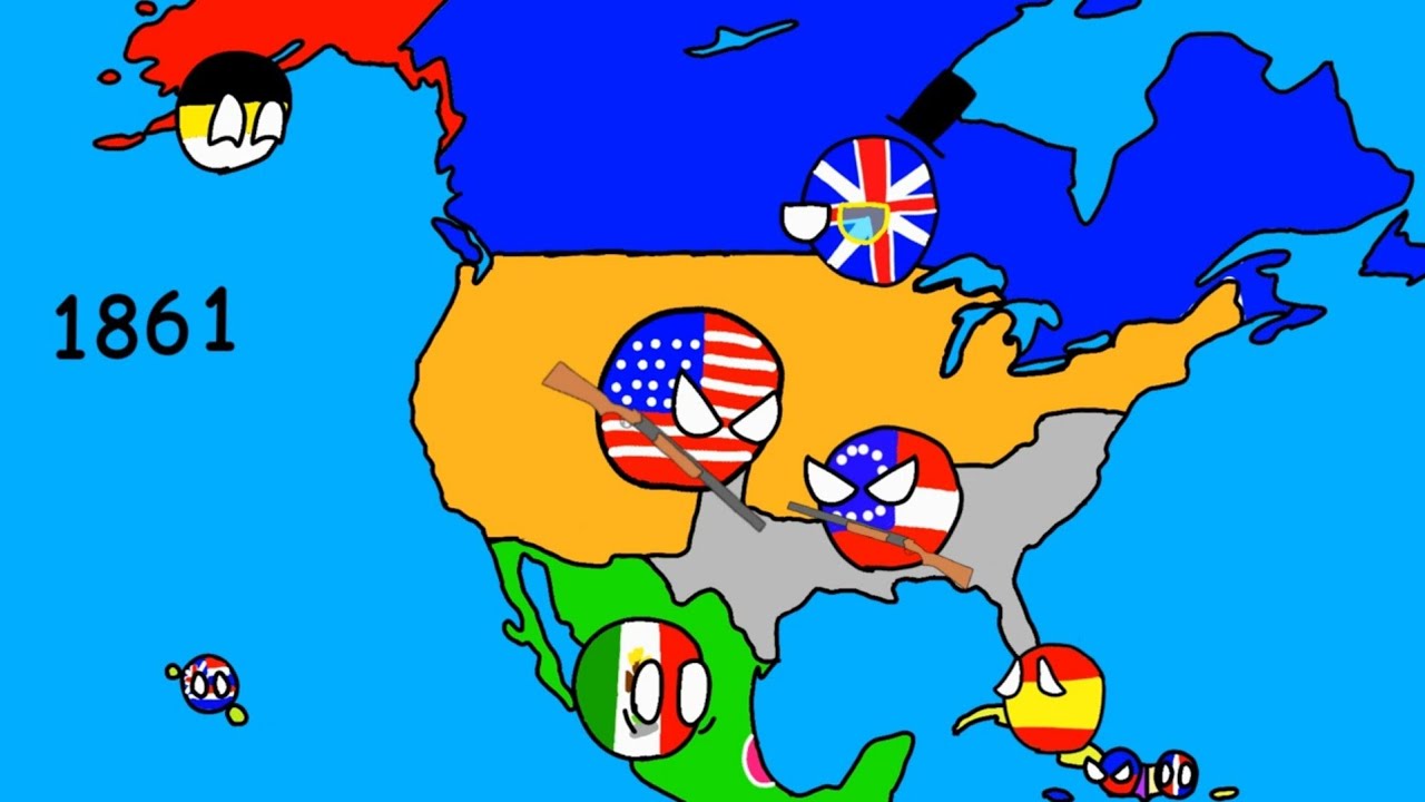 Countryballs North America 1730-2026 Контриболз Северная Америка 1730-2026