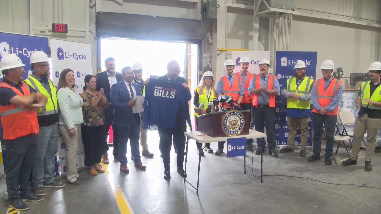 Full Press Conference: Schumer: Rochester company Li-Cycle future of green energy production