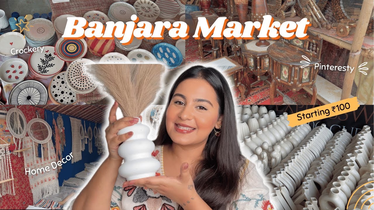 Banjara Market Gurgaon 😍 | Shopping Haul Starting Rs. 100 | Home Decor, Crockery, Furniture