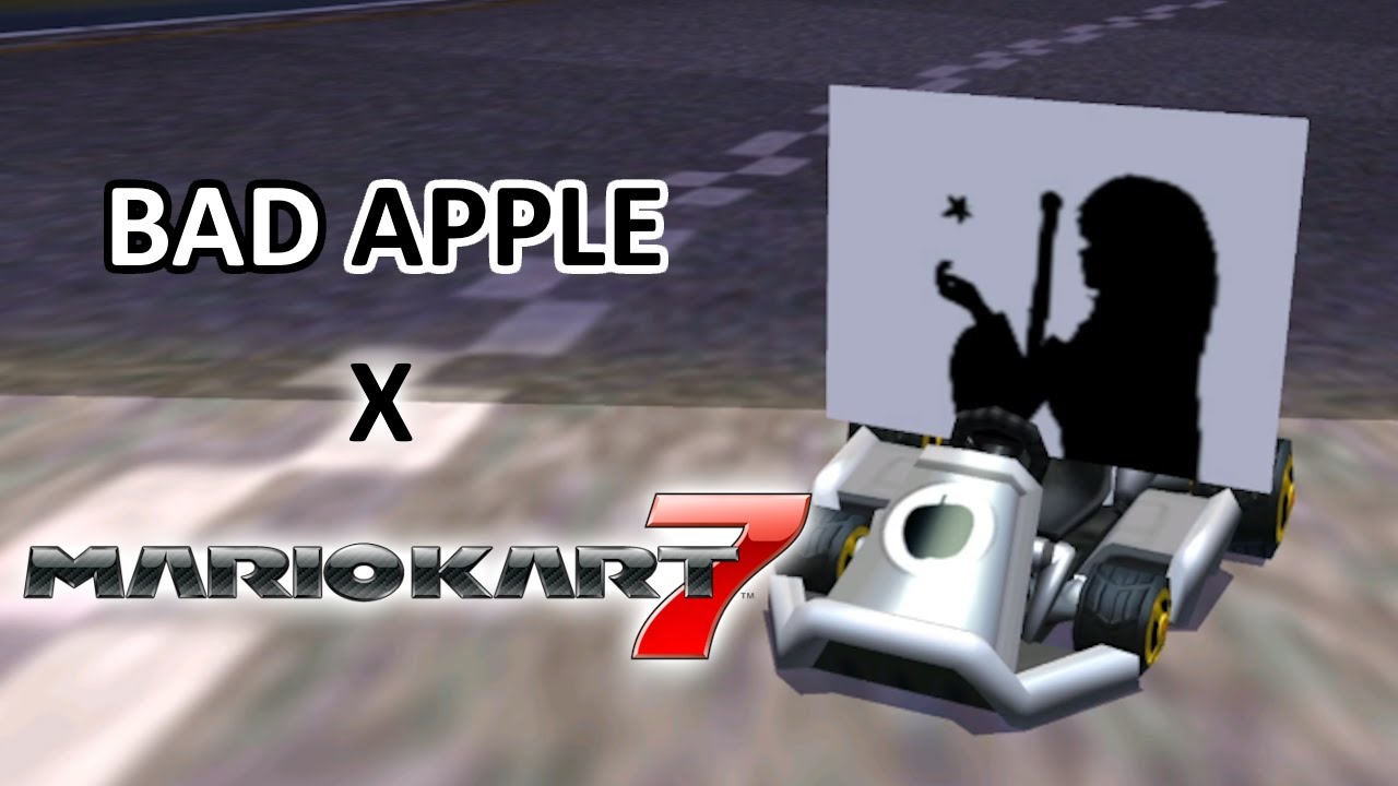 Bad Apple but it's a Mario Kart character