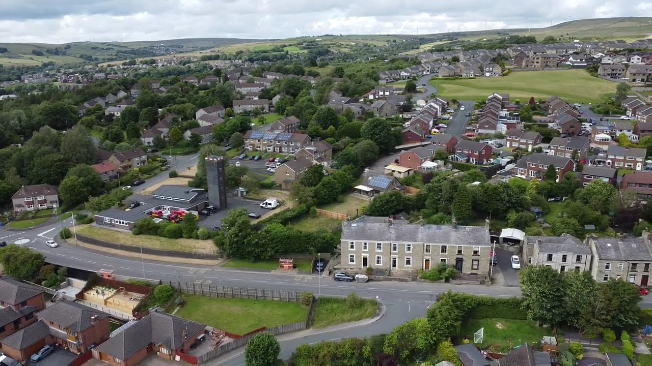 Bacup from the Air - Lanehead & Bacup East