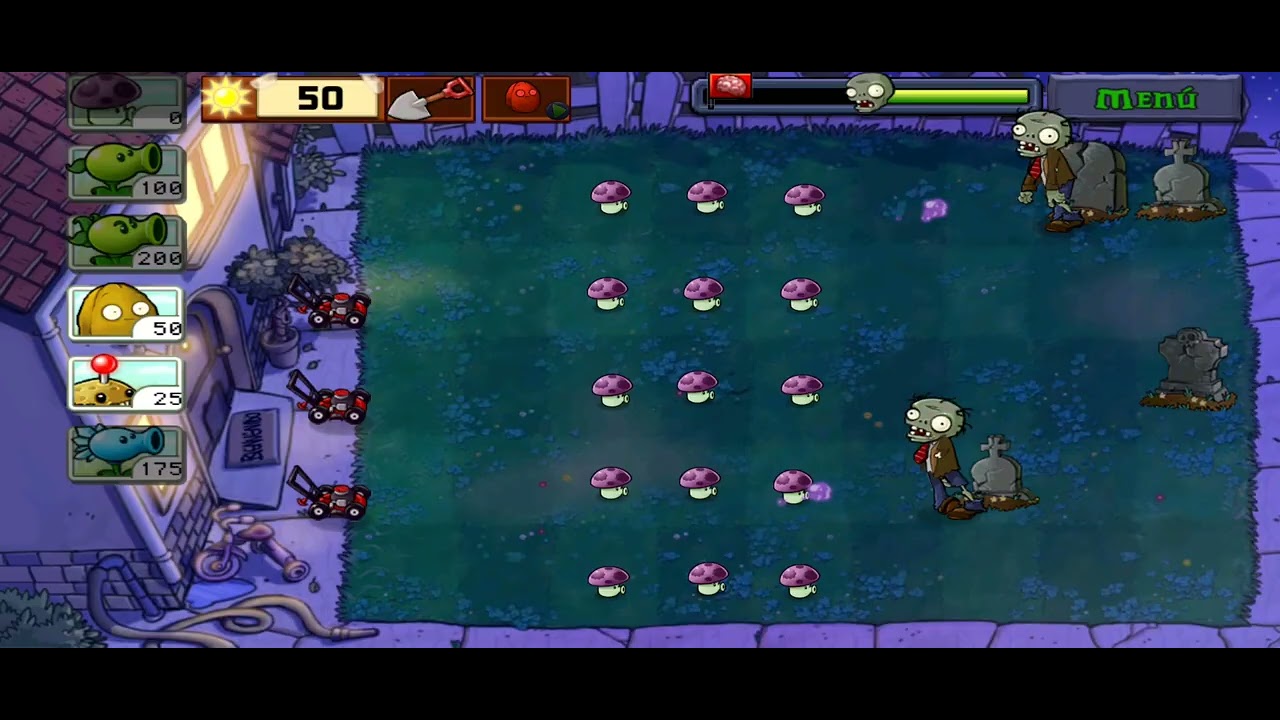 Game play de Plantas vs Zombie 