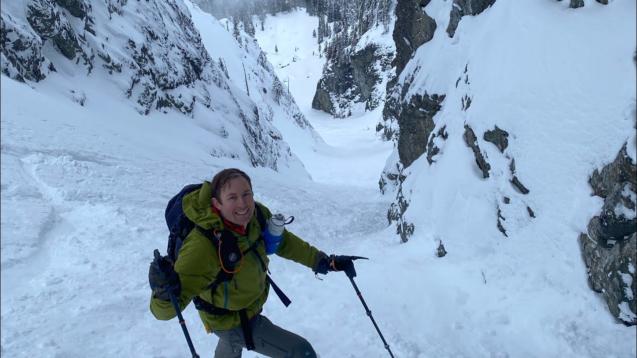 Fat Guys Ski the Slot Couloir