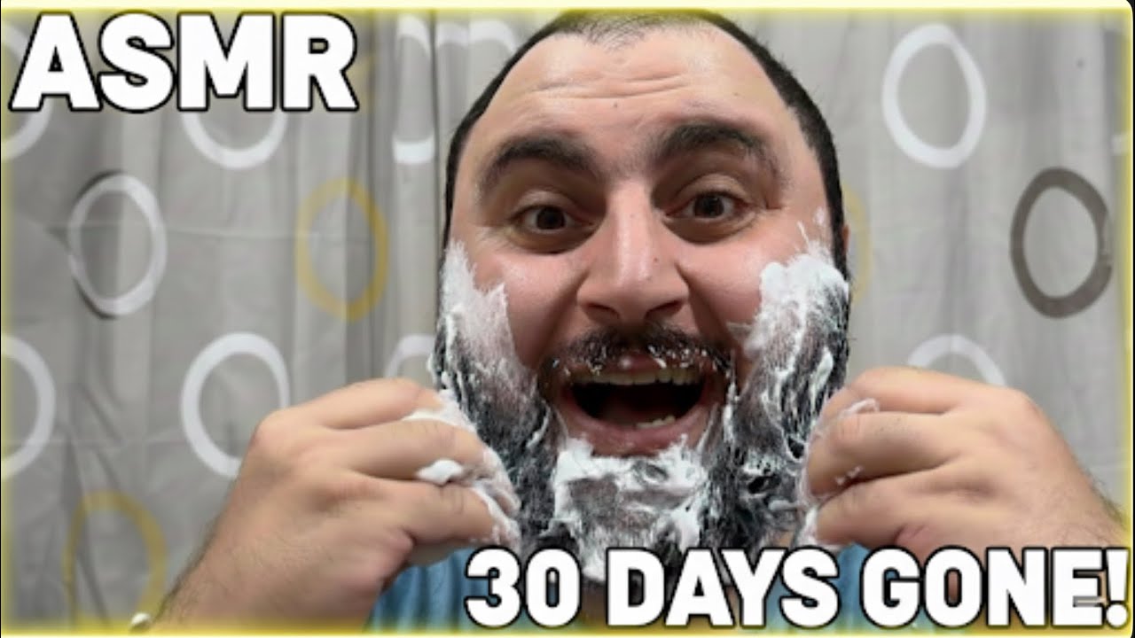 ASMR | Shaving Off My 30-Day Beard with a Straight Razor (No Talking)