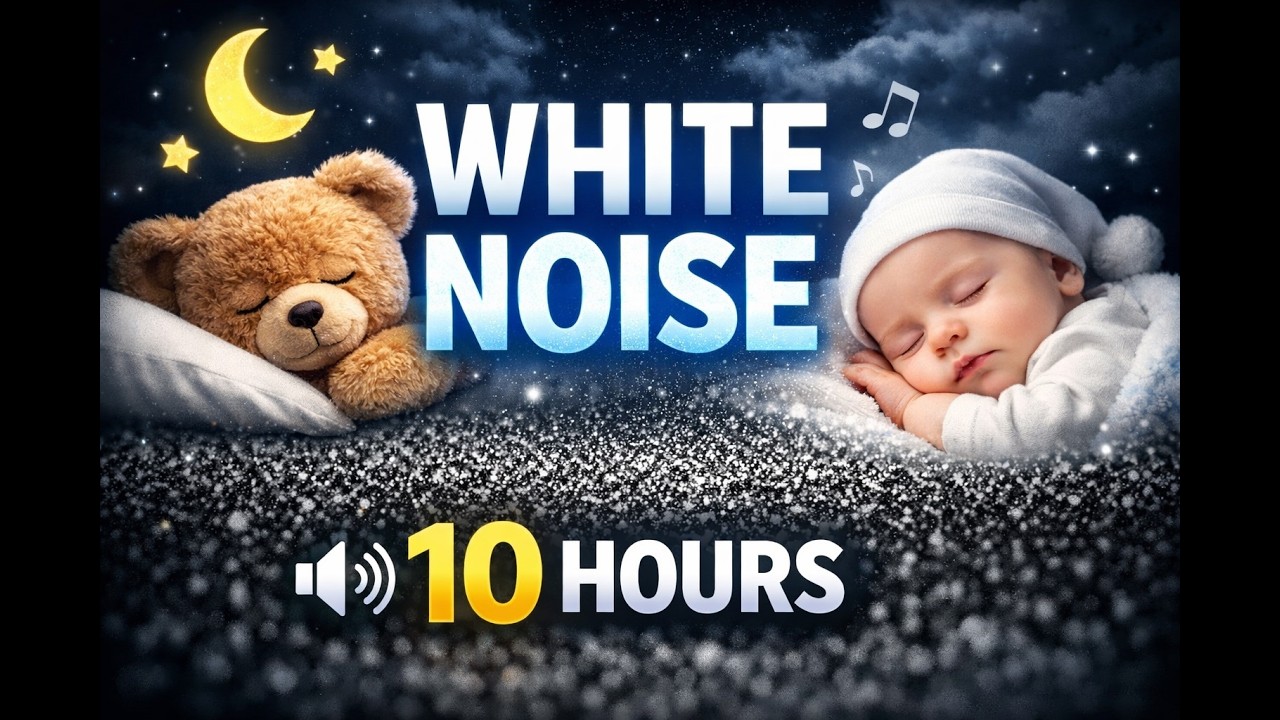 Perfect for babies, insomnia and deep night sleep💤😴White Noise Black Screen | Stops Crying| 10 Hours