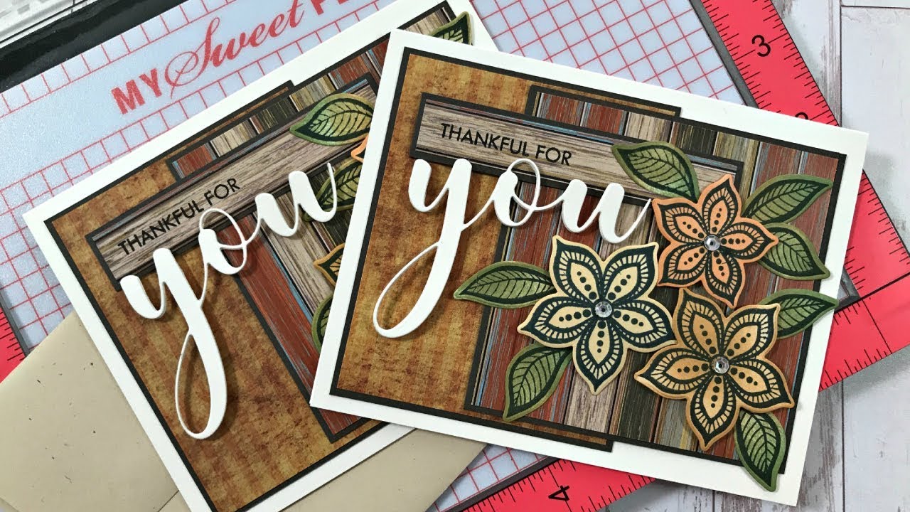 Boho Flowers Autumn Card with Misti Technique