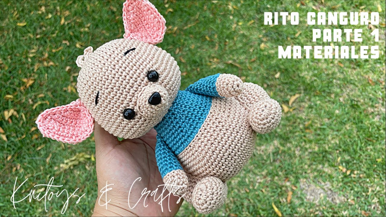Amigurumi RITO CANGURO a crochet - Parte 1 Materiales