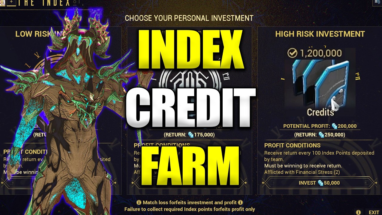 Classic Warframe Credit Farm! The Index Is Great!