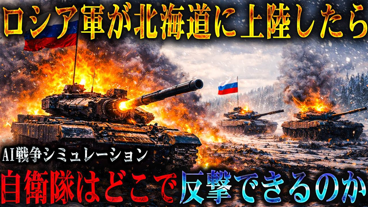 【北海道侵攻シナリオ】もしもロシア軍が北海道に上陸したら？数で劣る自衛隊はどの時点で戦局を逆転できたのかを追う戦争ドキュメンタリー【AIシミュレーション】
