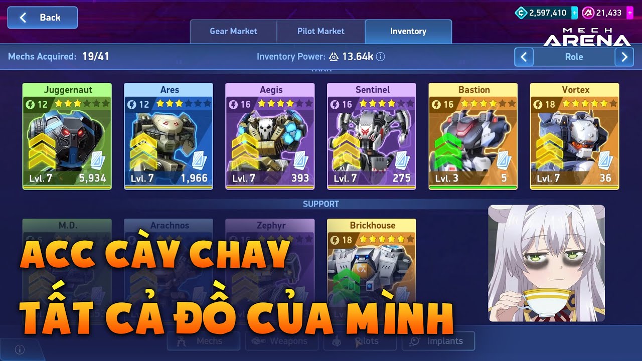TẤT CẢ những gì mình có tại acc Cày Chay | Mech Arena