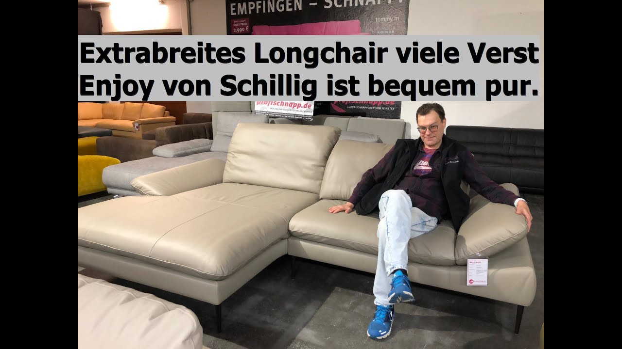 Produkttest W.SCHILLIG  15450 enjoy  Wohnkombi Longchair Anbausofa Leder  stone by profischnapp.de