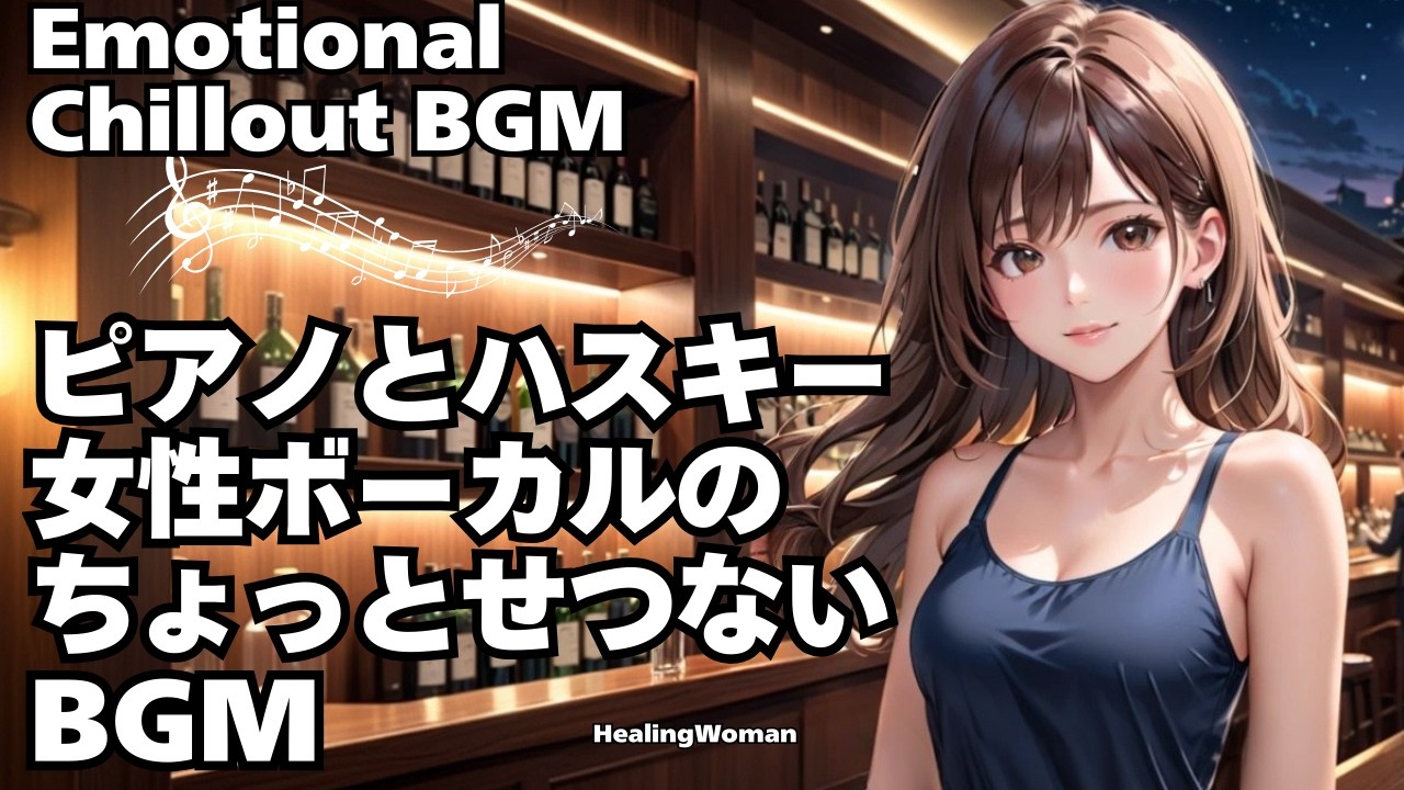 【リラクゼーション用/作業用 ちょっとせつない Chill Out BGM】ハスキー女性ボーカル × Jazzy Pops | おしゃれなピアノバー