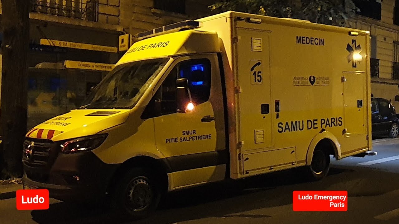 Mercedes Sprinter Samu de Paris en urgence New Ambulances médical Team responding
