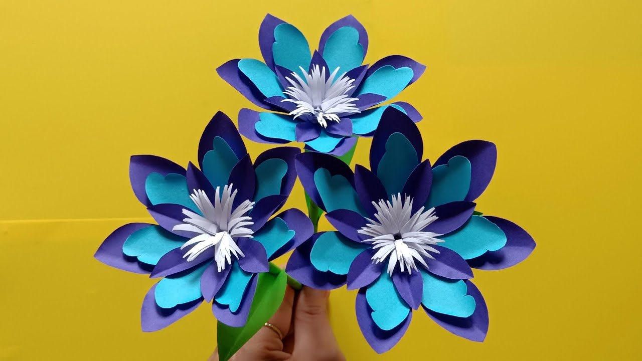 How To Make Flower With Origami Paper || Easy Paper Flower