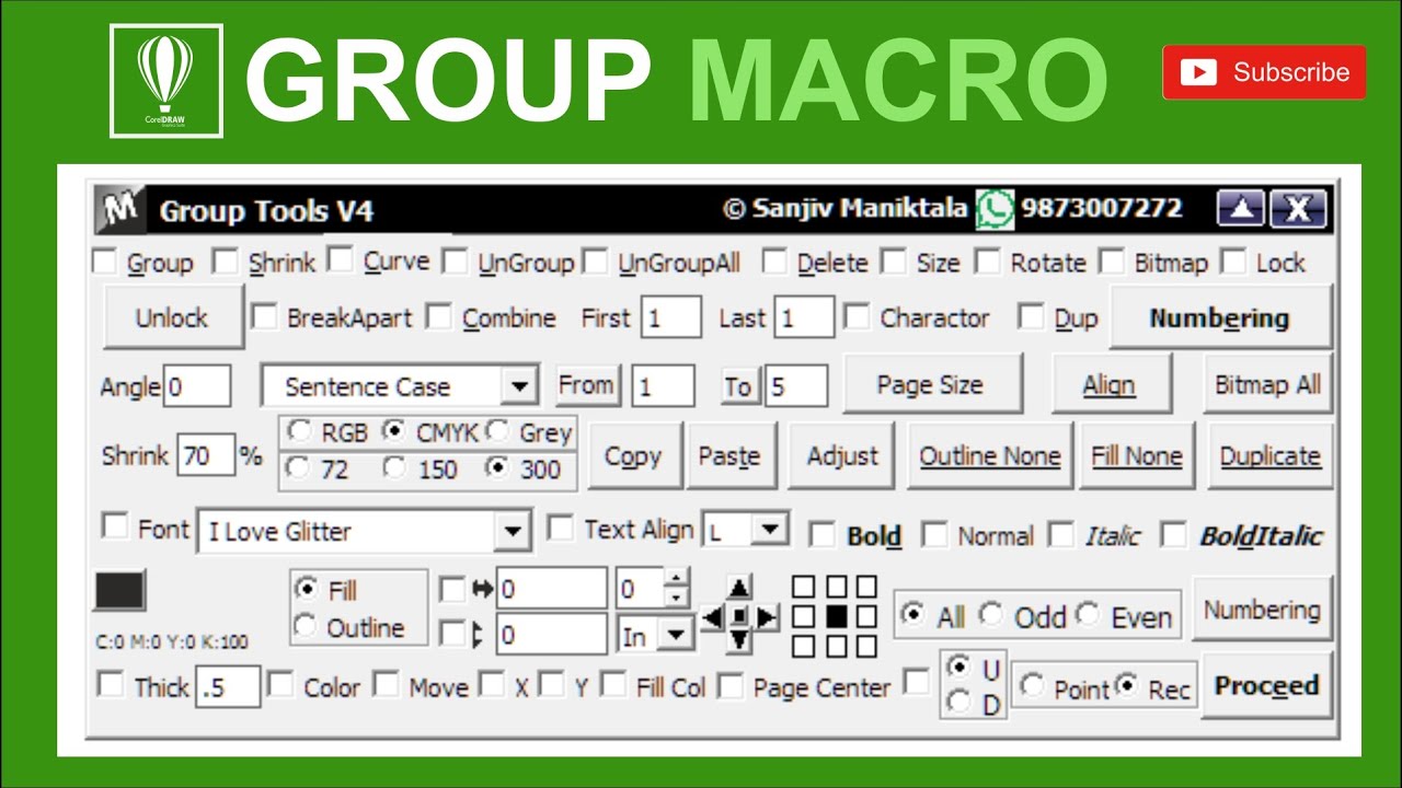 Work with Group Coreldraw Amazing Macro || Must Watch || Shashi Rahi