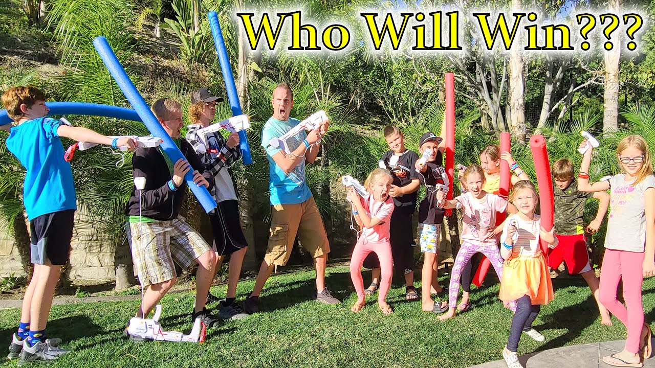 Huge Backyard Laser Tag Game!!! Fun With Laser X Blasters!!