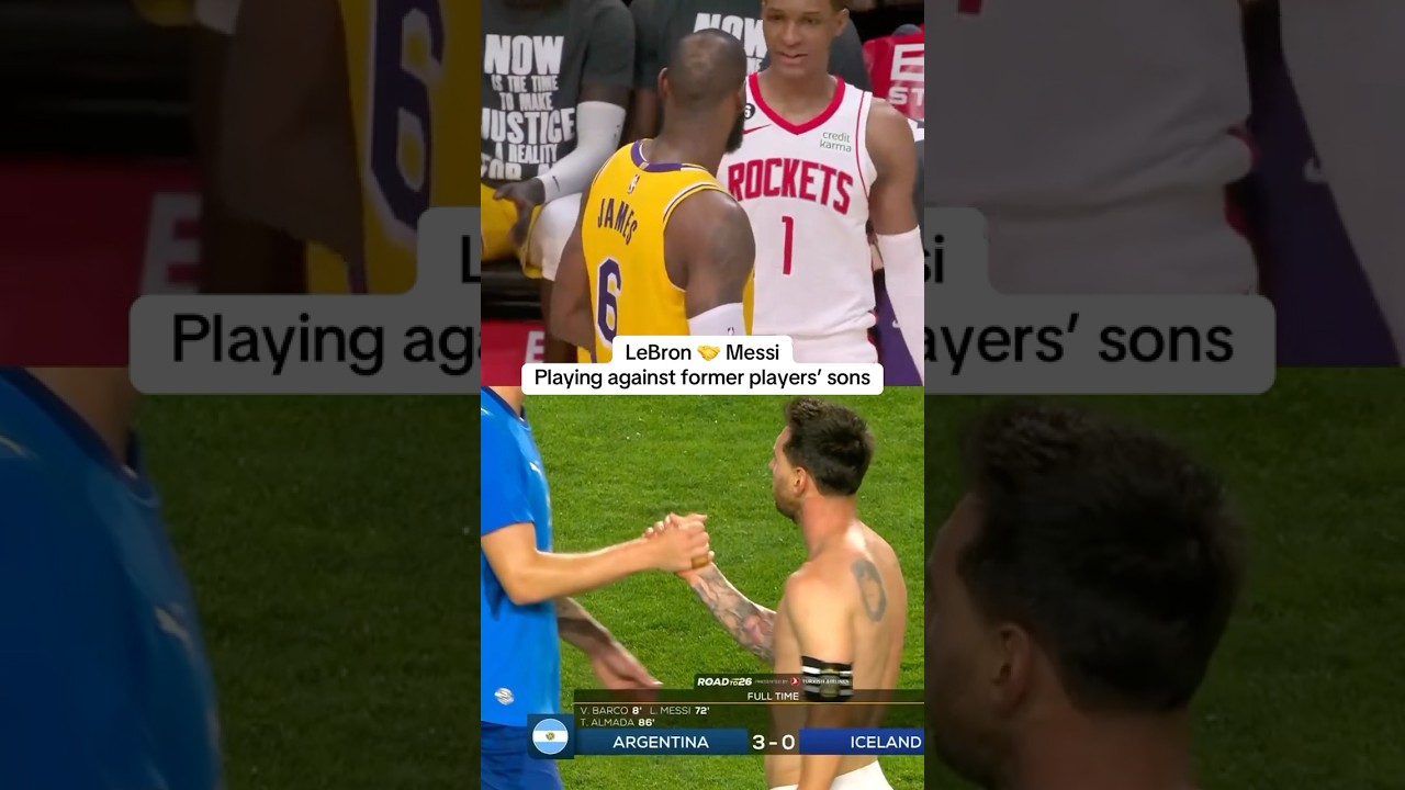 Two living legends #basketball #lebronjames #nba #futbol #messi #argentina #worldcup2026 #lakers