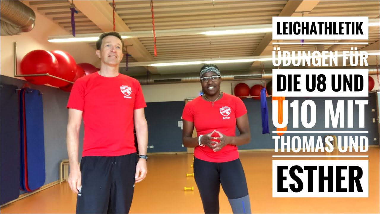 Leichtathletik Übungen für die U8 und U10 mit Thomas und Esther