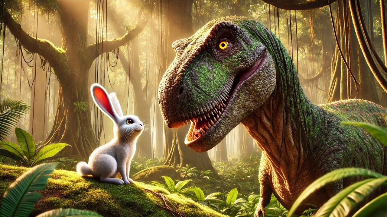 Rabbit and dinosaur unbelievable friendship story 