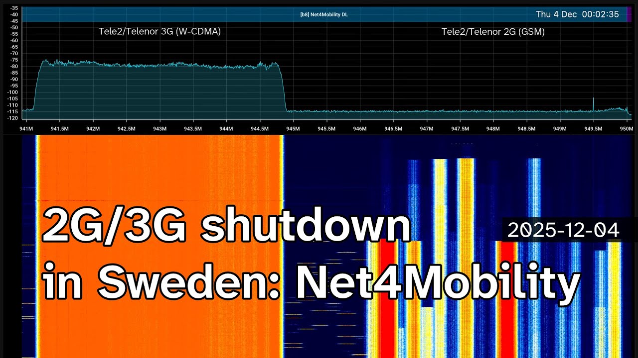 Tele2/Telenor (Net4Mobility) 2G/3G network shutdown in Sweden (2025-12-04)