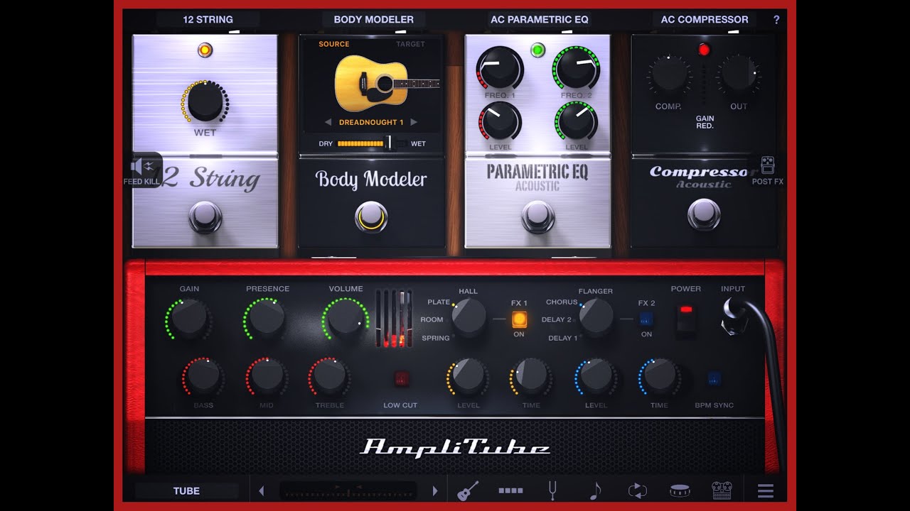 Amplitube Acoustic, Demo for iPad using iRIG PRO