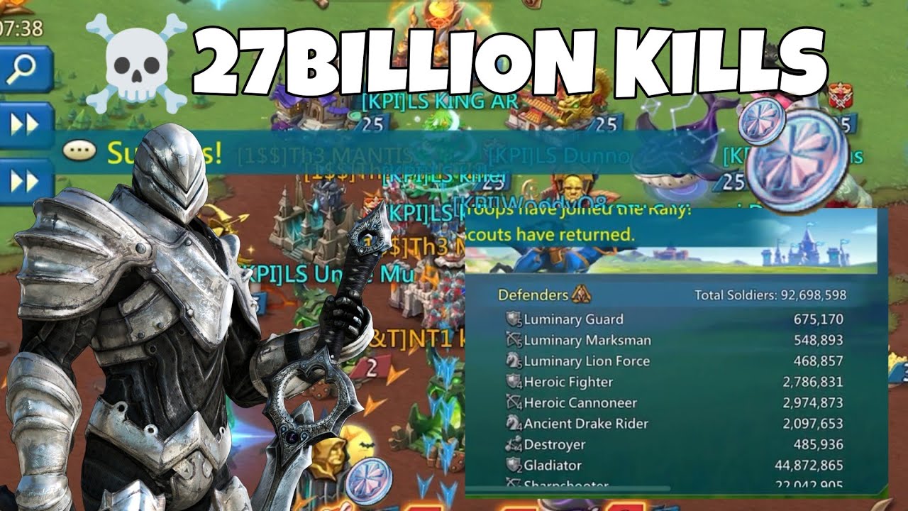 90MILLION TROOPS ZERO ATTEMPT! - WOODYQ8 CROSSING 27BILLION KILLS! - Lords Mobile