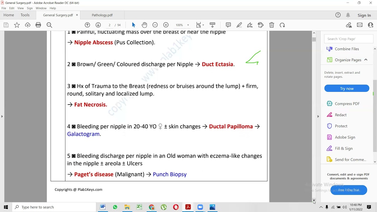 Plab 1 Lecture General Surgery Plab keys Part 1