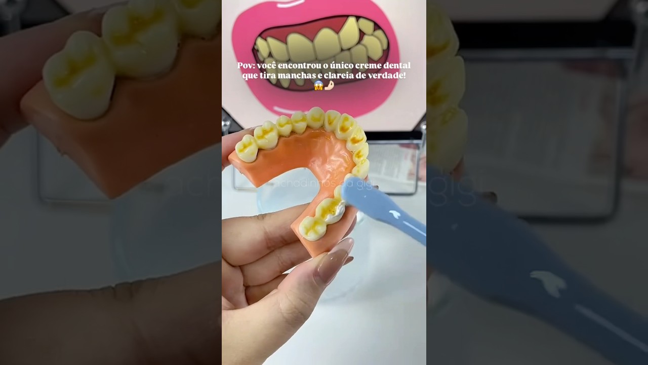 Creme dental 🦷 Gostou? ID nos coment&aacute;rios! #clareamento #cremedental #dentesbrancos