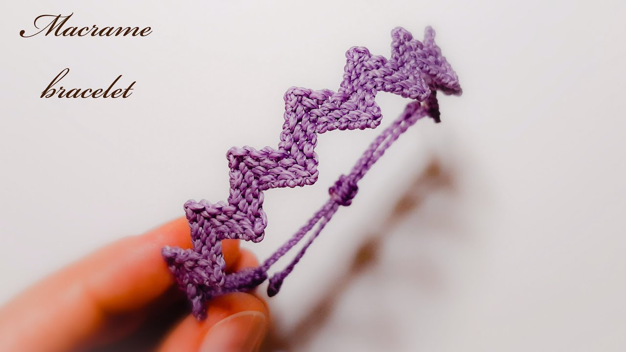Beautiful macrame bracelet in boho style tutorials / Como hacer pulsera zig zag / Pulseras boho chic