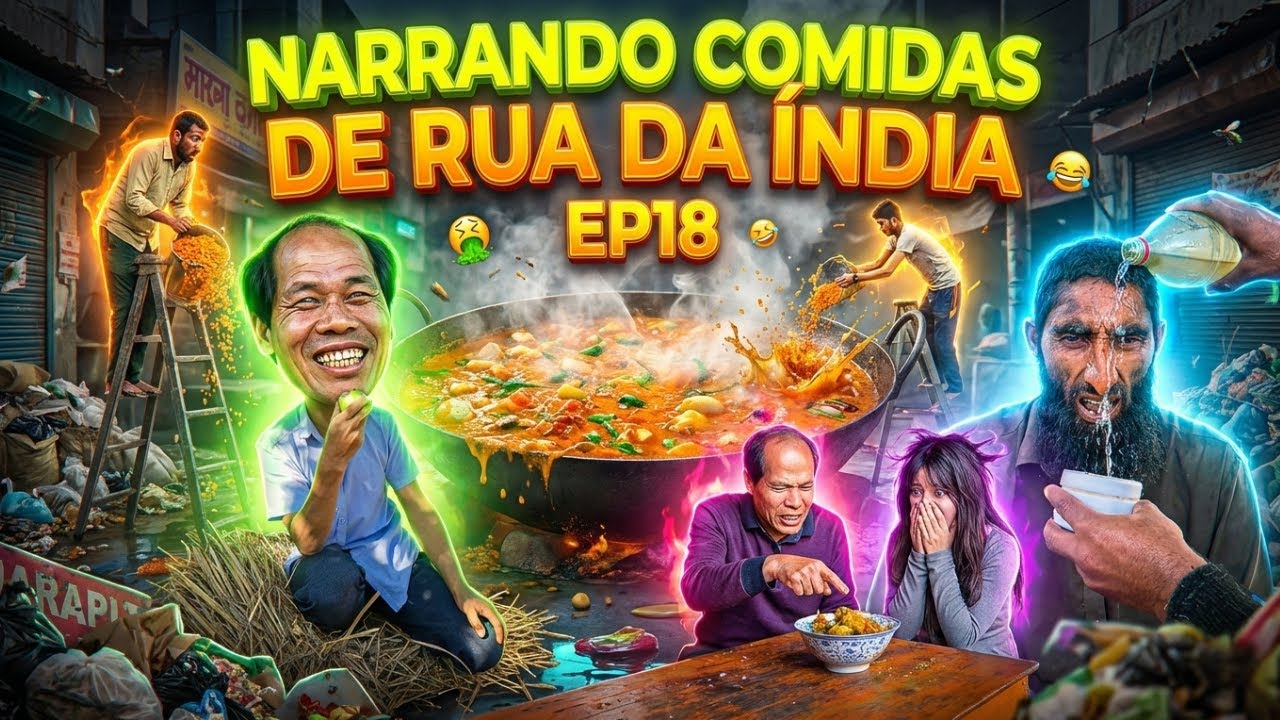 Comida de Rua indiana NARRADA 🤮 EP18 🤢 HOJE VOU TE SURPREENDER 🍵