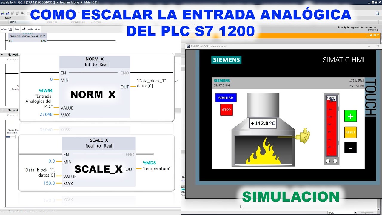 Lectura de Temperatura a través de PLC y HMI | TIA PORTAL #siemens #tiaportal #automatización