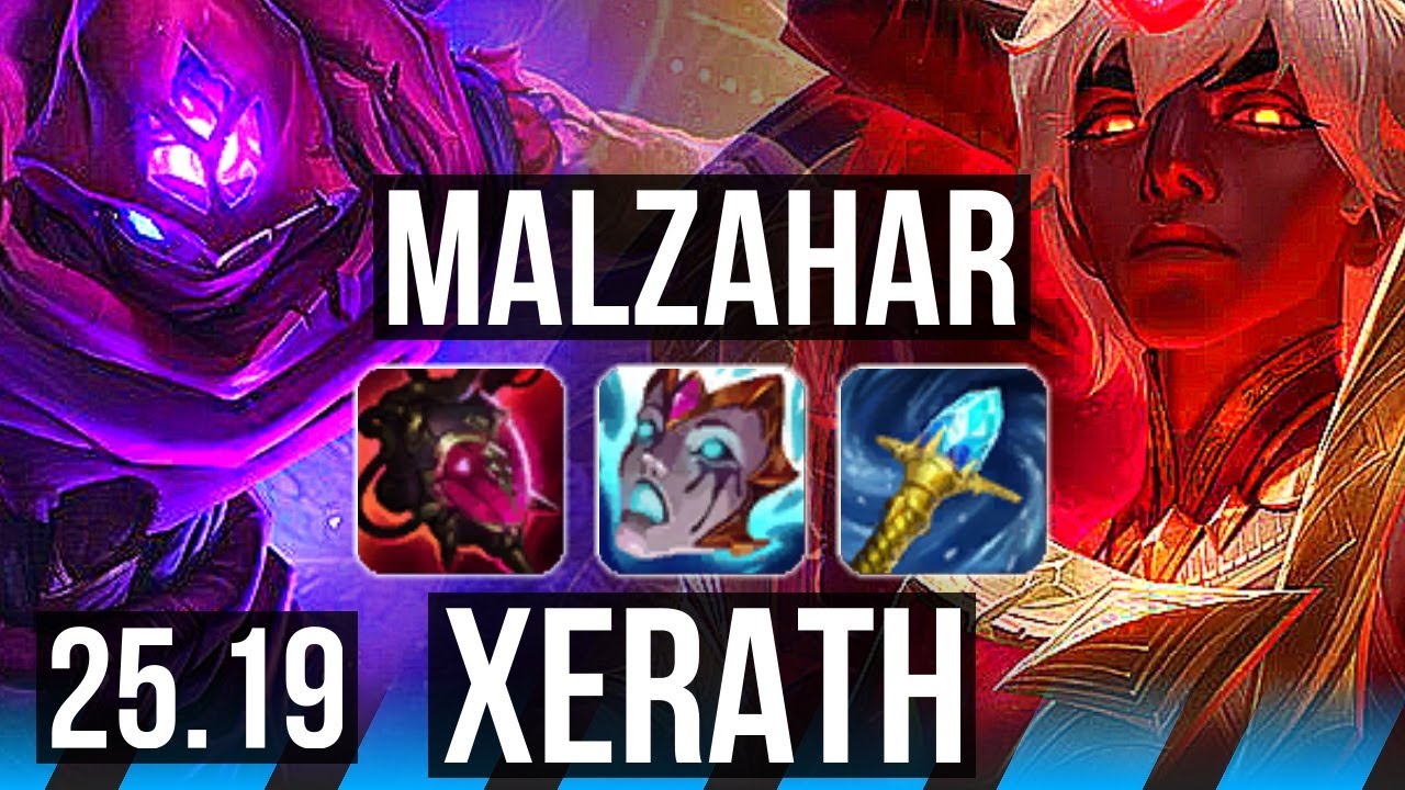 MALZAHAR vs XERATH (MID) | 1000+ games, 38k DMG, Rank 15 Malz | EUW Challenger | 25.19