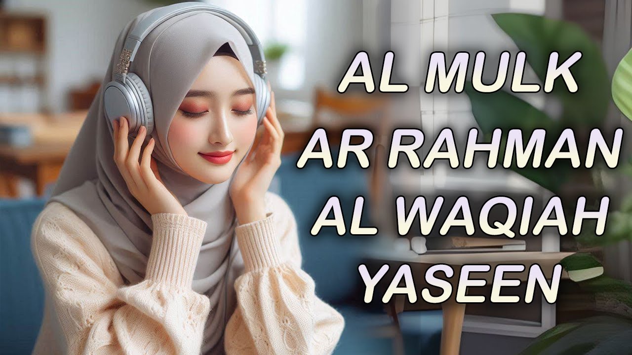 Relaxing Surah Al Mulk Al Waqiah Ar Rahman Yaseen for Study & Work - Beautiful Voice for Relax sleep