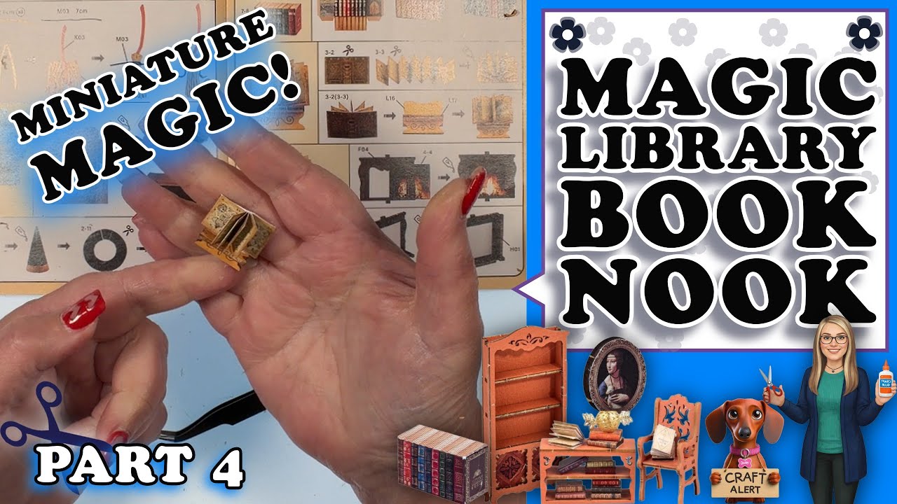 Miniature Magic! 🪄 Magic Library Book Nook Part 4 (Pages 22-24)