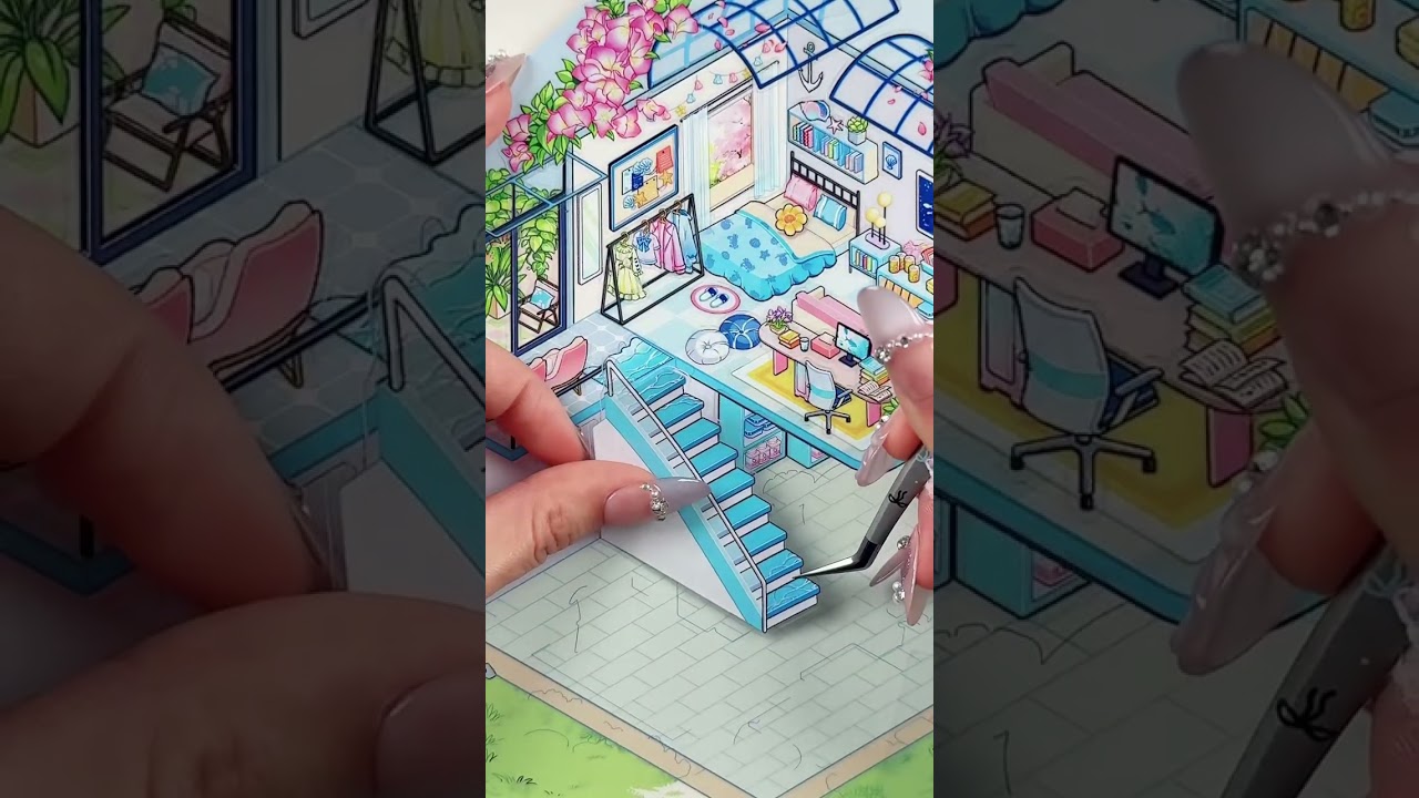 [ASMR] DIY Cute 3D Sticker Scene Collection | Extra Long Relaxing Playtime ✨🐾📖