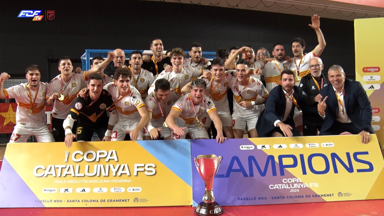 Industrias Santa Coloma guanya la Copa Catalunya Sènior de futbol sala en guanyar al Barça 5 a 2