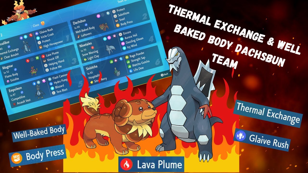 THERMAL EXCHANGE BAXCALIBUR & WBD DACHSBUN HEAT UP IN REGULATION H - Pokemon Scarlet and Violet VGC