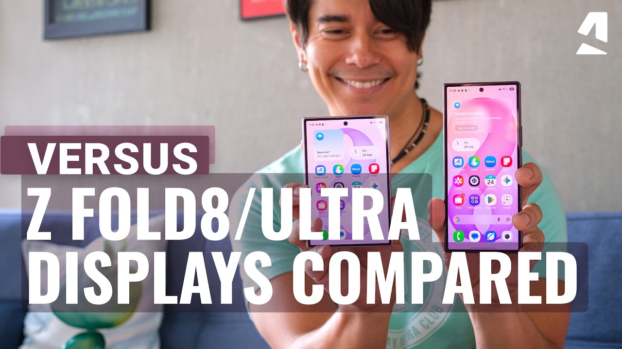 Samsung Galaxy Z Fold 8 series display comparison