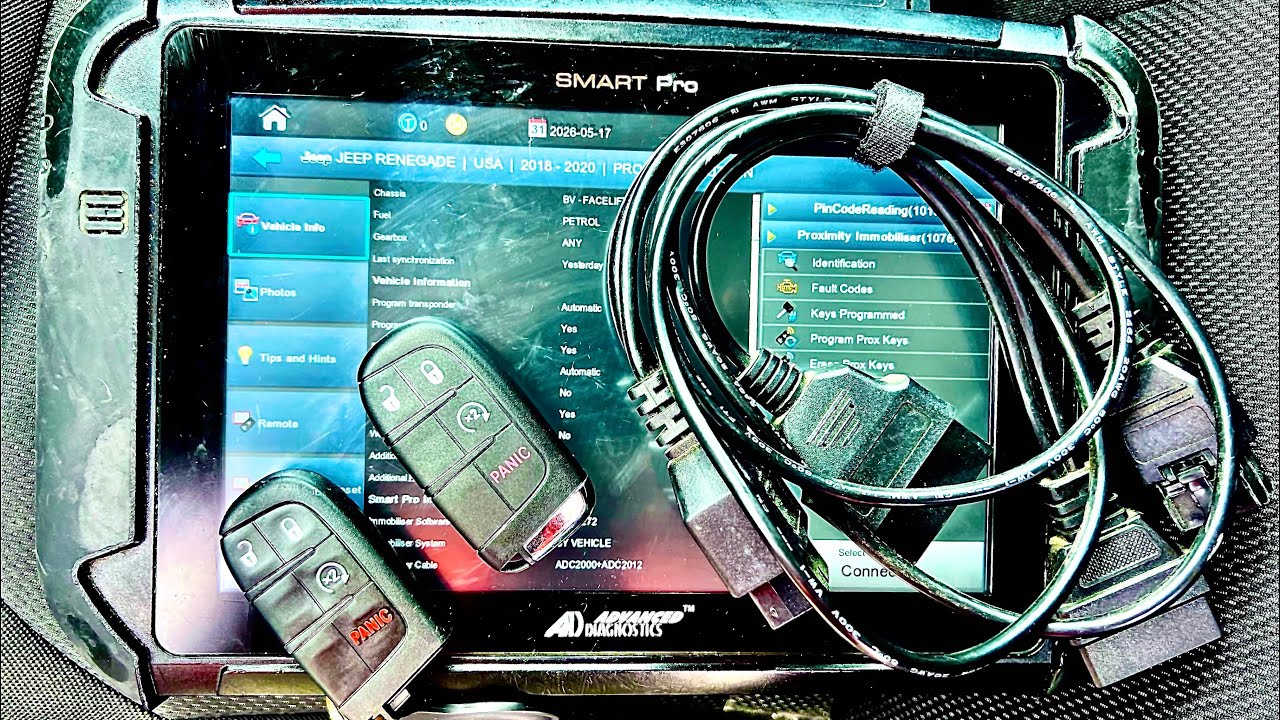 Jeep Renegade 2020-2022 - SmartPro & ADC2012 Cable - New Smart Key Programming and Failed