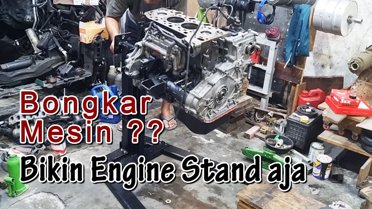 Bongkar Mesin keberatan 🥺.. bikin Engine Stand / Mount ajalah pake besi bekas 👍😁