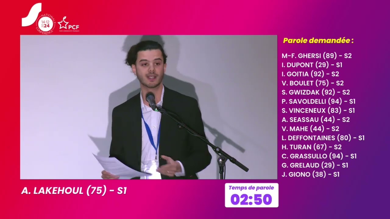 La jeunesse attend des réponses concrètes du PCF #ConferenceNationalePCF