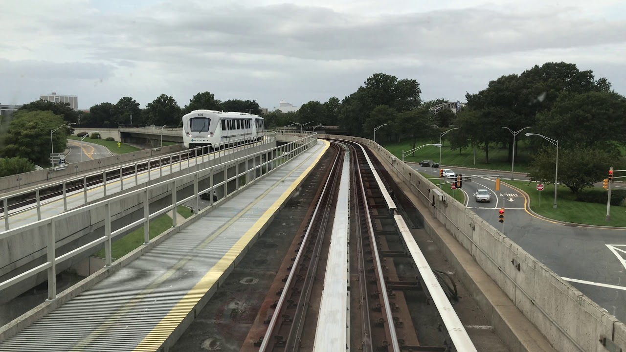 4K POV AIR TRAIN JFK AIRPORT LEFFERTS BLVD TO TERMINAL 5